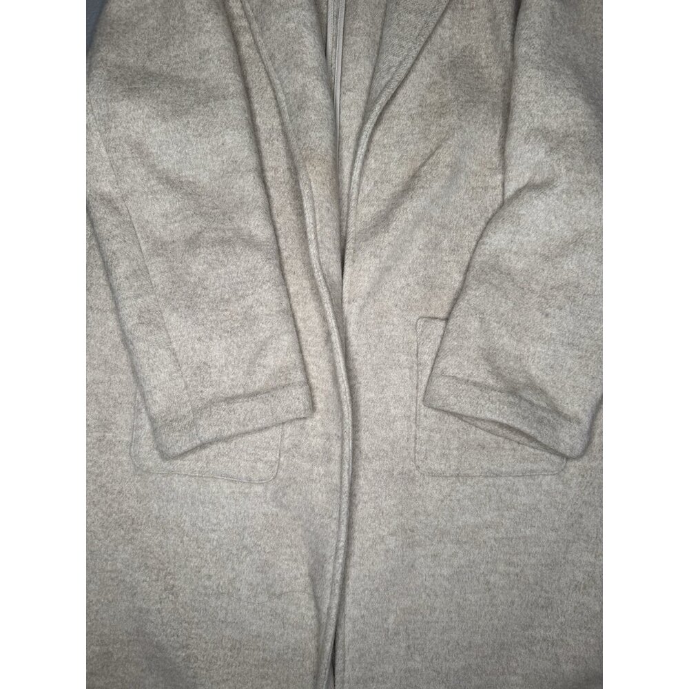New Reformation Wool Coat Size M Wrap Beige Neutral - Picture 9 of 12